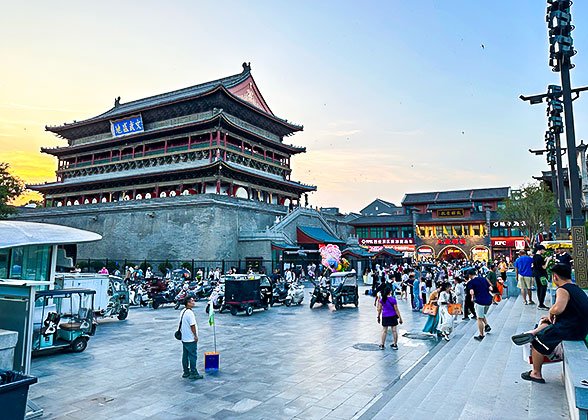 Crowded Drum Tower