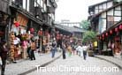 The small street in the porcelain village is busy at all times.