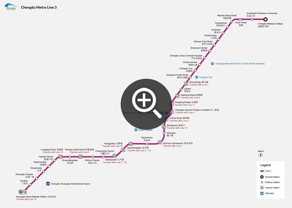 Chengdu Metro Line 3 Map