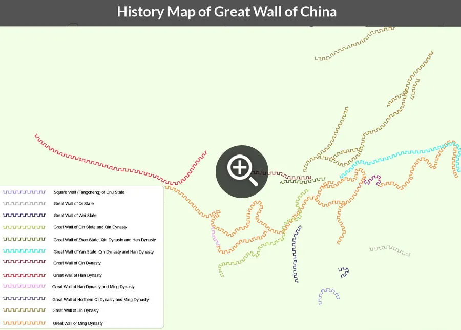 History Map of Great Wall of China